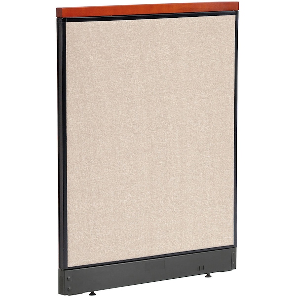 Interion By Global Industrial Interion Deluxe Non-Electric Office Partition Panel with Raceway, 36-1/4inW x 47-1/2inH, Tan 277546NTN - main